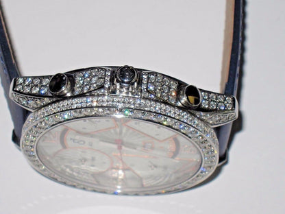 Jacob & Co. Quartz Men's Watch Steel Case With Leather Strap Authentic Luxury Timepiece