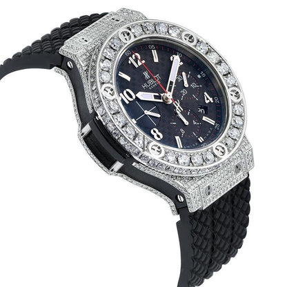 Hublot Big Bang 44 mm Automatic Men's Watch Steel Case With Rubber Strap Authentic Luxury Timepiece