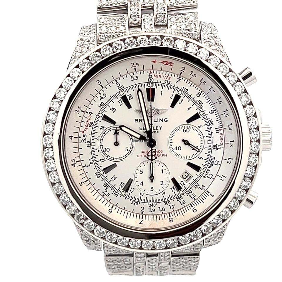 Breitling Bentley Motors Automatic Unisex Watch With Steel Case and Strap Authentic Luxury Timepiece