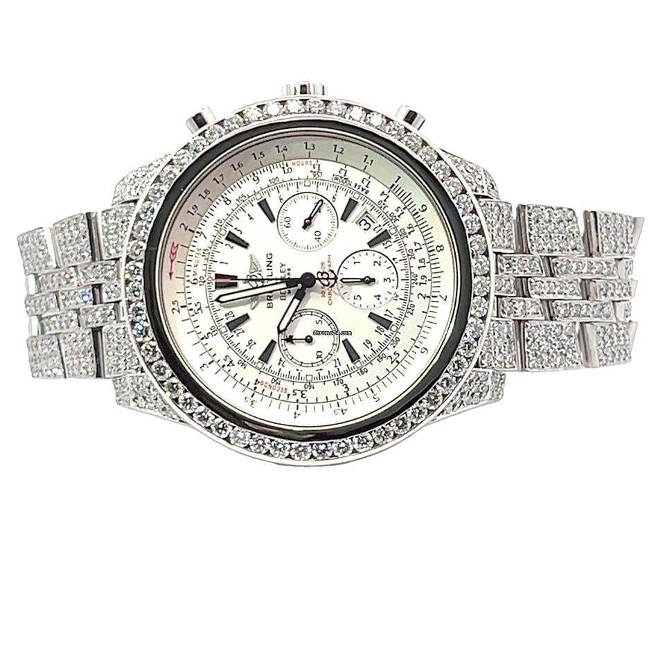 Breitling Bentley Motors Automatic Unisex Watch With Steel Case and Strap Authentic Luxury Timepiece