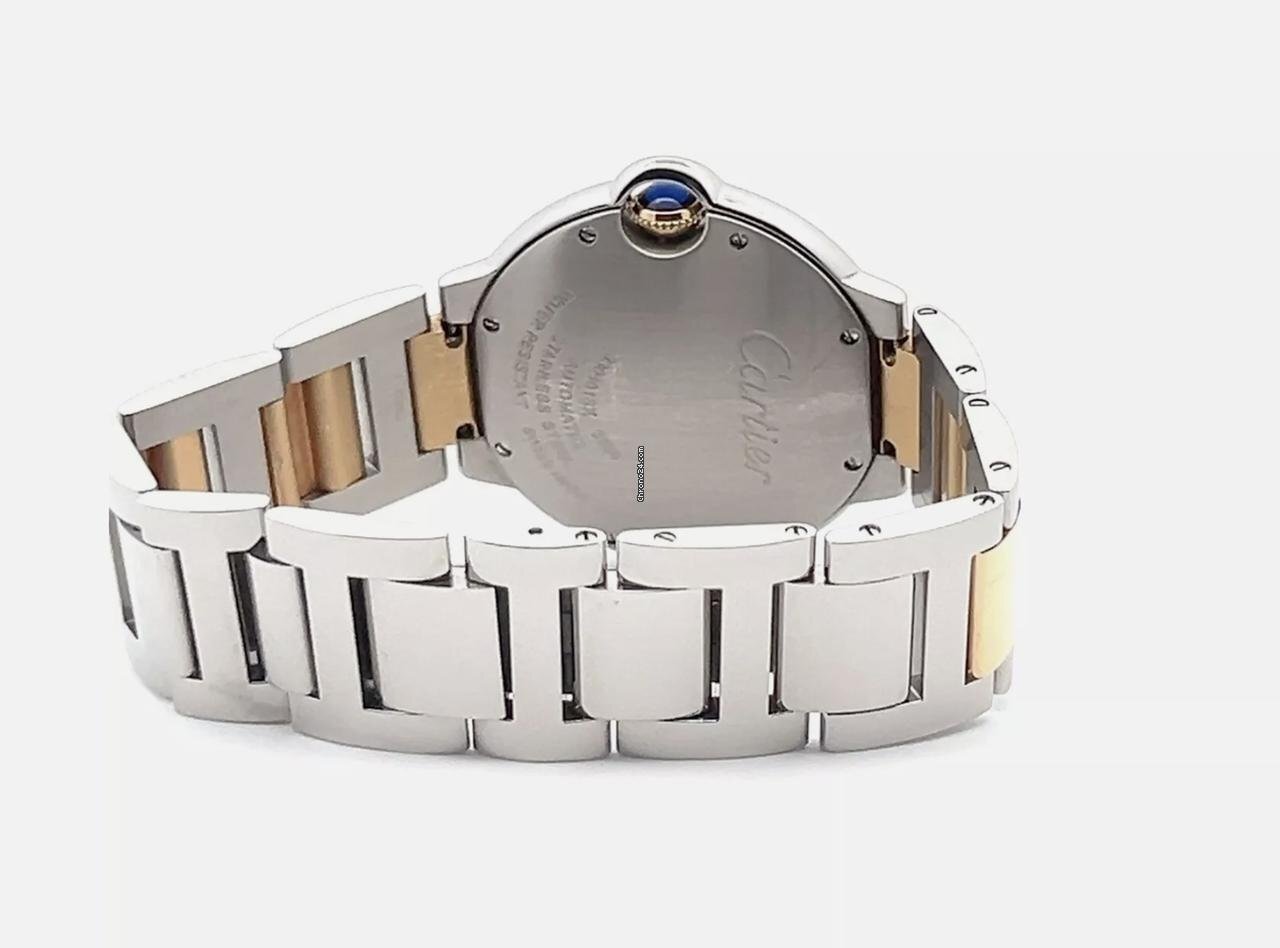 Cartier Ballon Bleu 36mm Automatic Women's Watch Gold/Steel Case With Gold/Steel Strap Authentic Luxury Timepiece