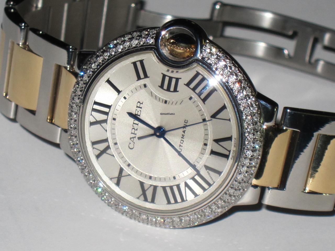 Cartier Ballon Bleu 36mm Automatic Women's Watch Gold/Steel Case With Gold/Steel Strap Authentic Luxury Timepiece