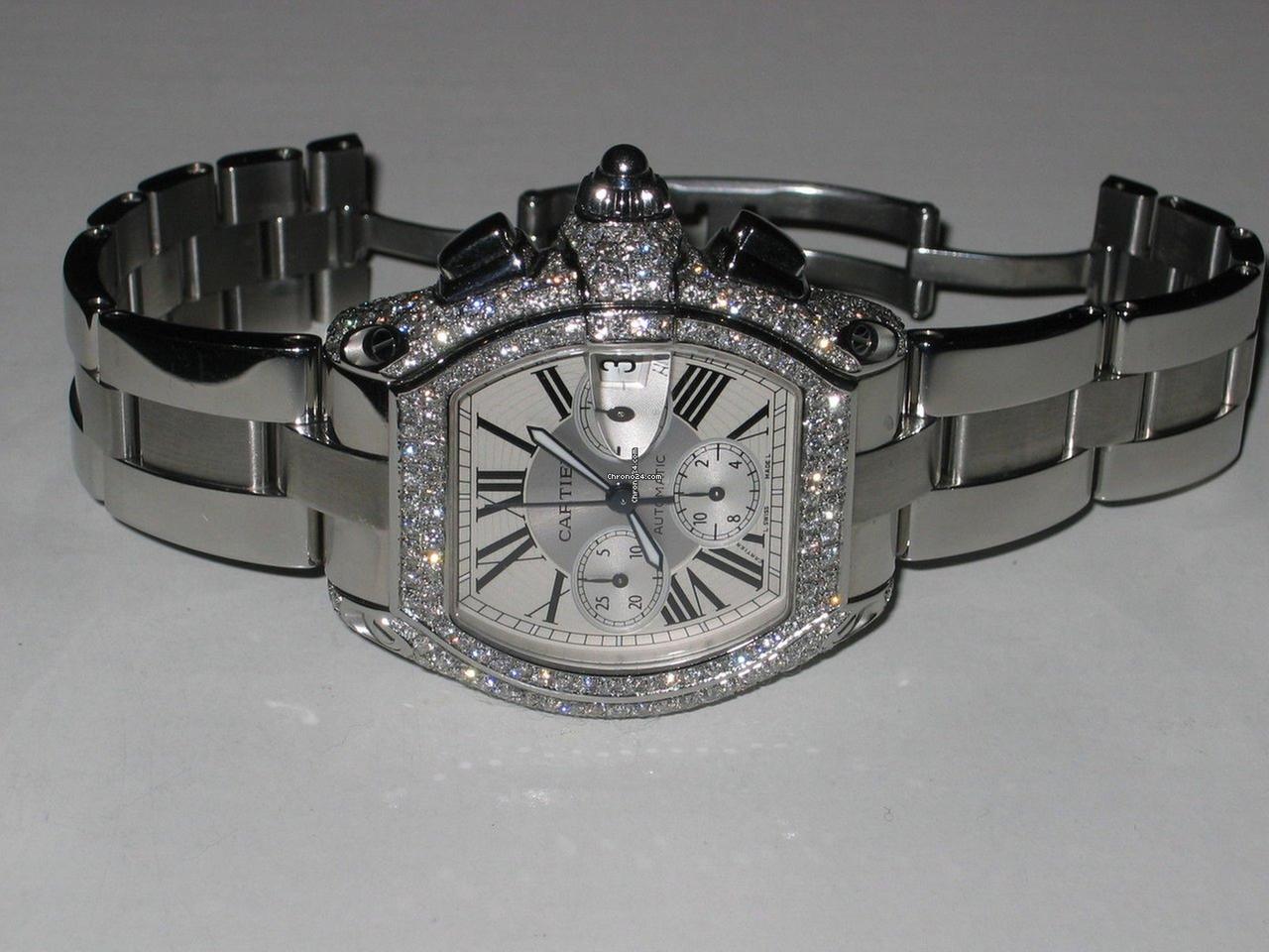 Cartier Roadster Automatic Men's Watch With Steel Case and Strap Authentic Luxury Timepiece