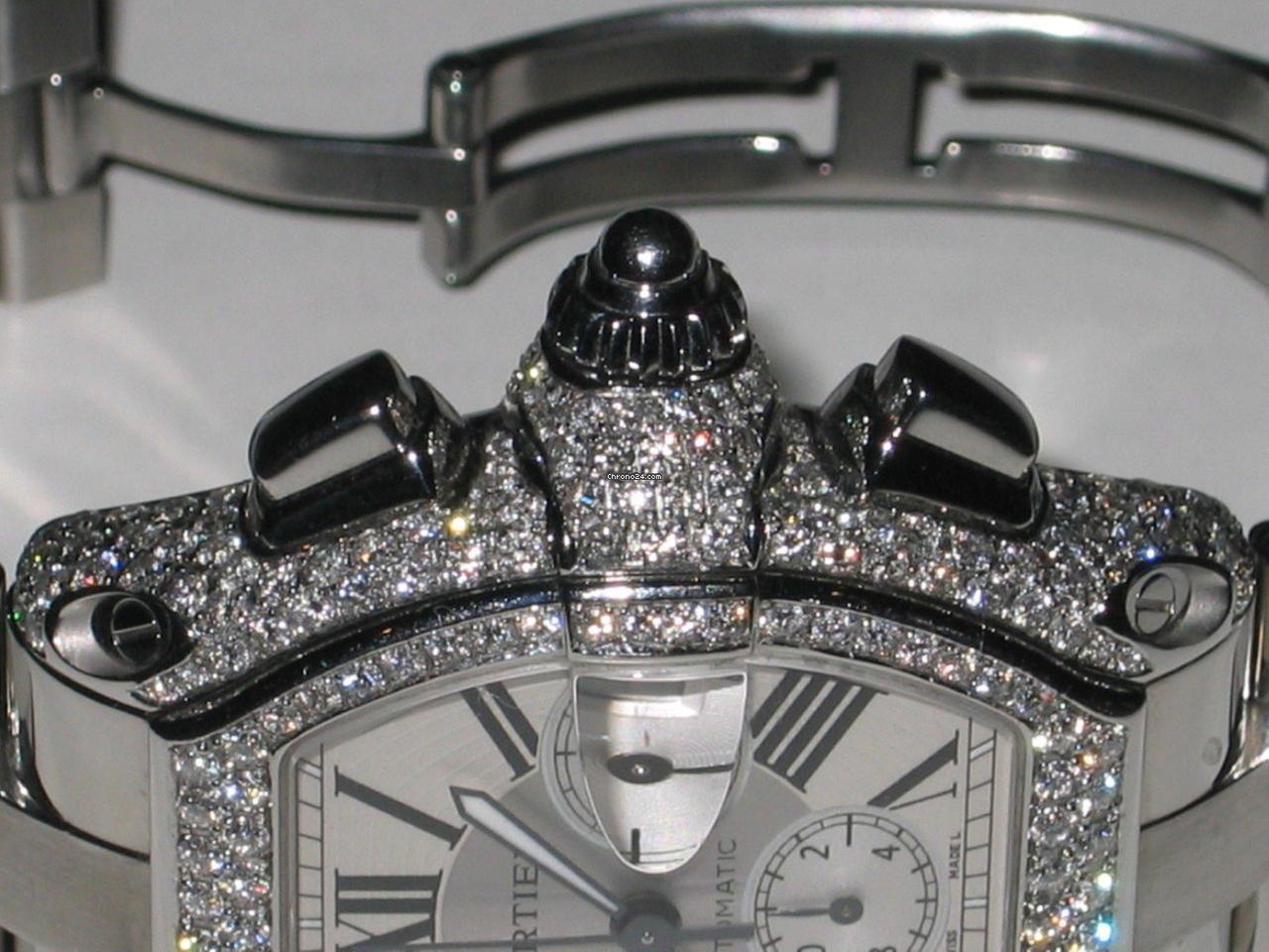 Cartier Roadster Automatic Men's Watch With Steel Case and Strap Authentic Luxury Timepiece