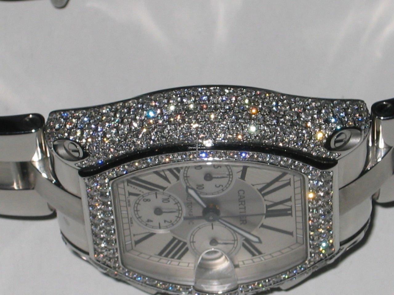 Cartier Roadster Automatic Men's Watch With Steel Case and Strap Authentic Luxury Timepiece