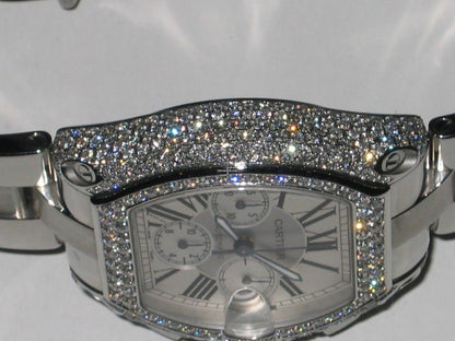 Cartier Roadster Automatic Men's Watch With Steel Case and Strap Authentic Luxury Timepiece