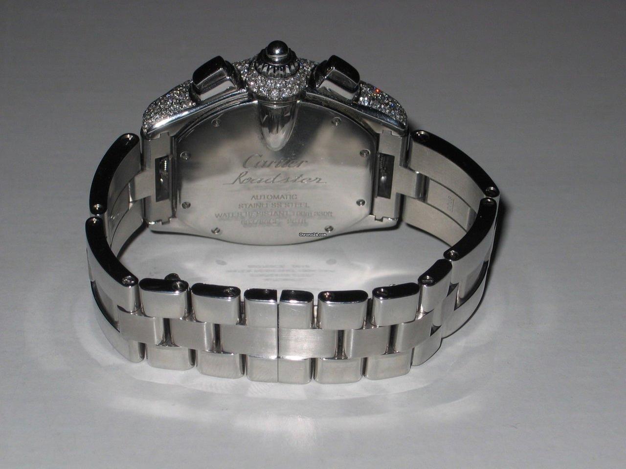 Cartier Roadster Automatic Men's Watch With Steel Case and Strap Authentic Luxury Timepiece