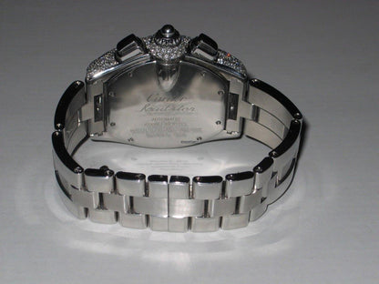 Cartier Roadster Automatic Men's Watch With Steel Case and Strap Authentic Luxury Timepiece