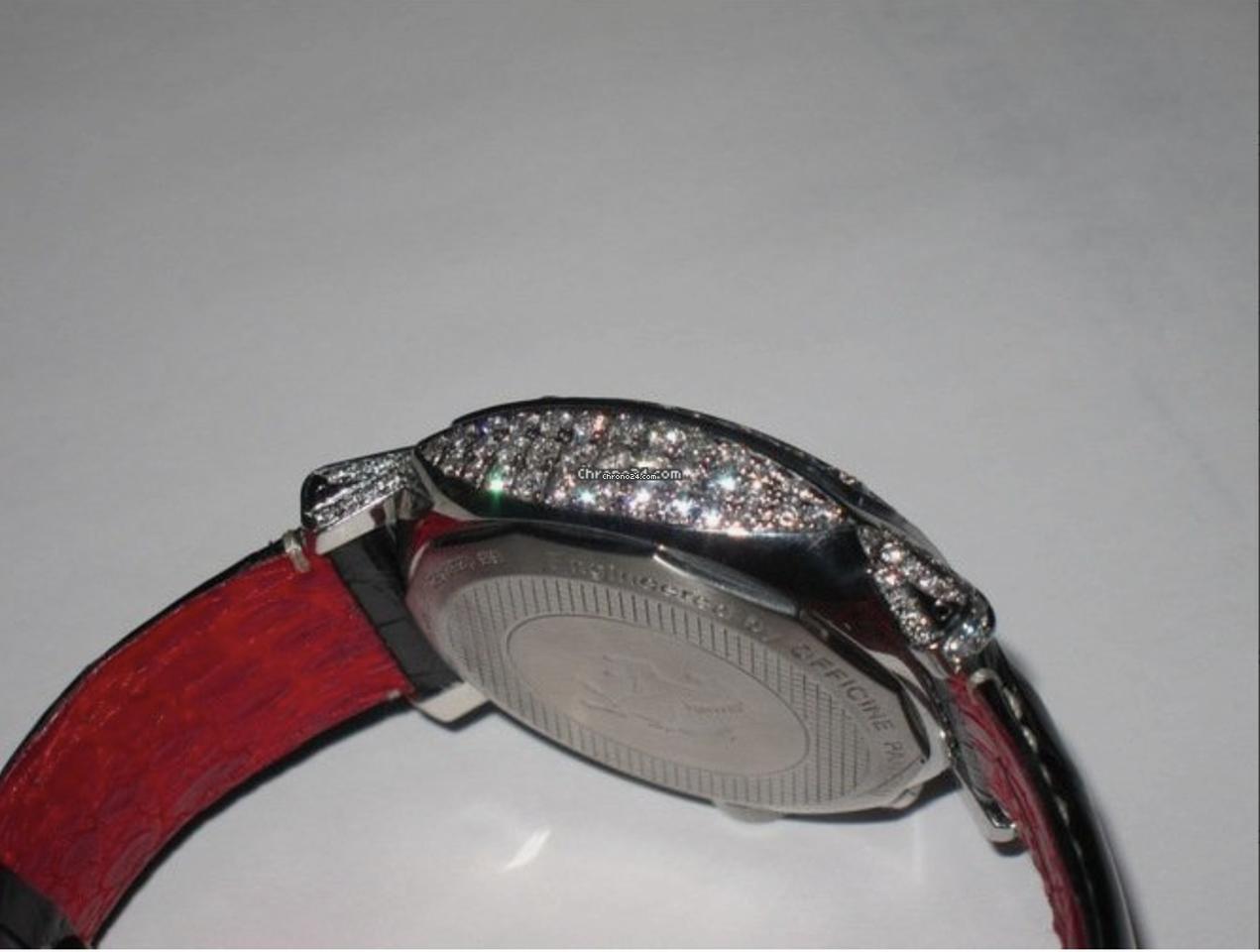 Panerai Ferrari Automatic Men's Watch Steel Case With Leather Strap Authentic Luxury Timepiece