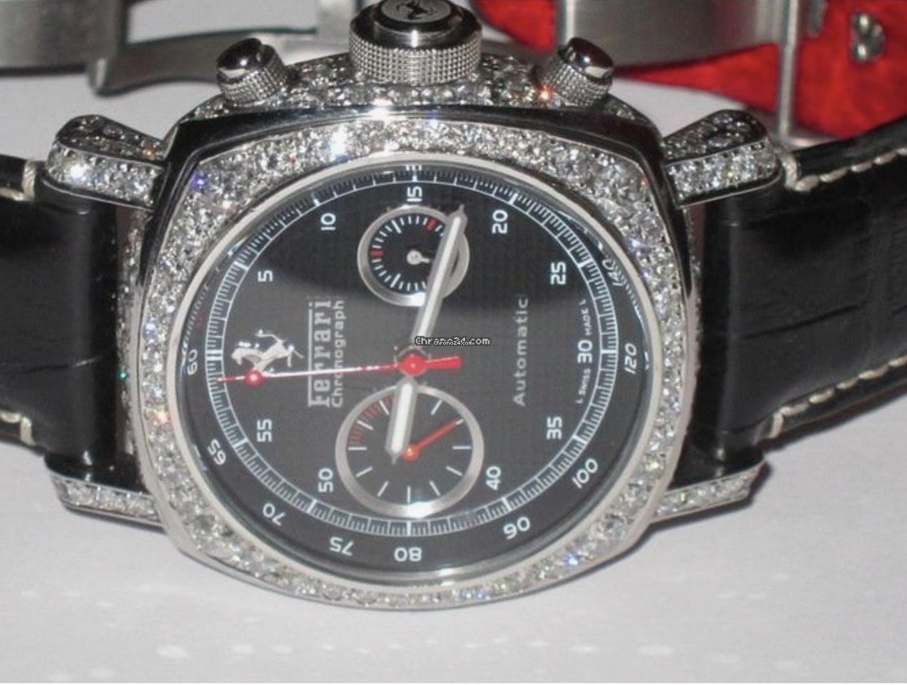 Panerai Ferrari Automatic Men's Watch Steel Case With Leather Strap Authentic Luxury Timepiece