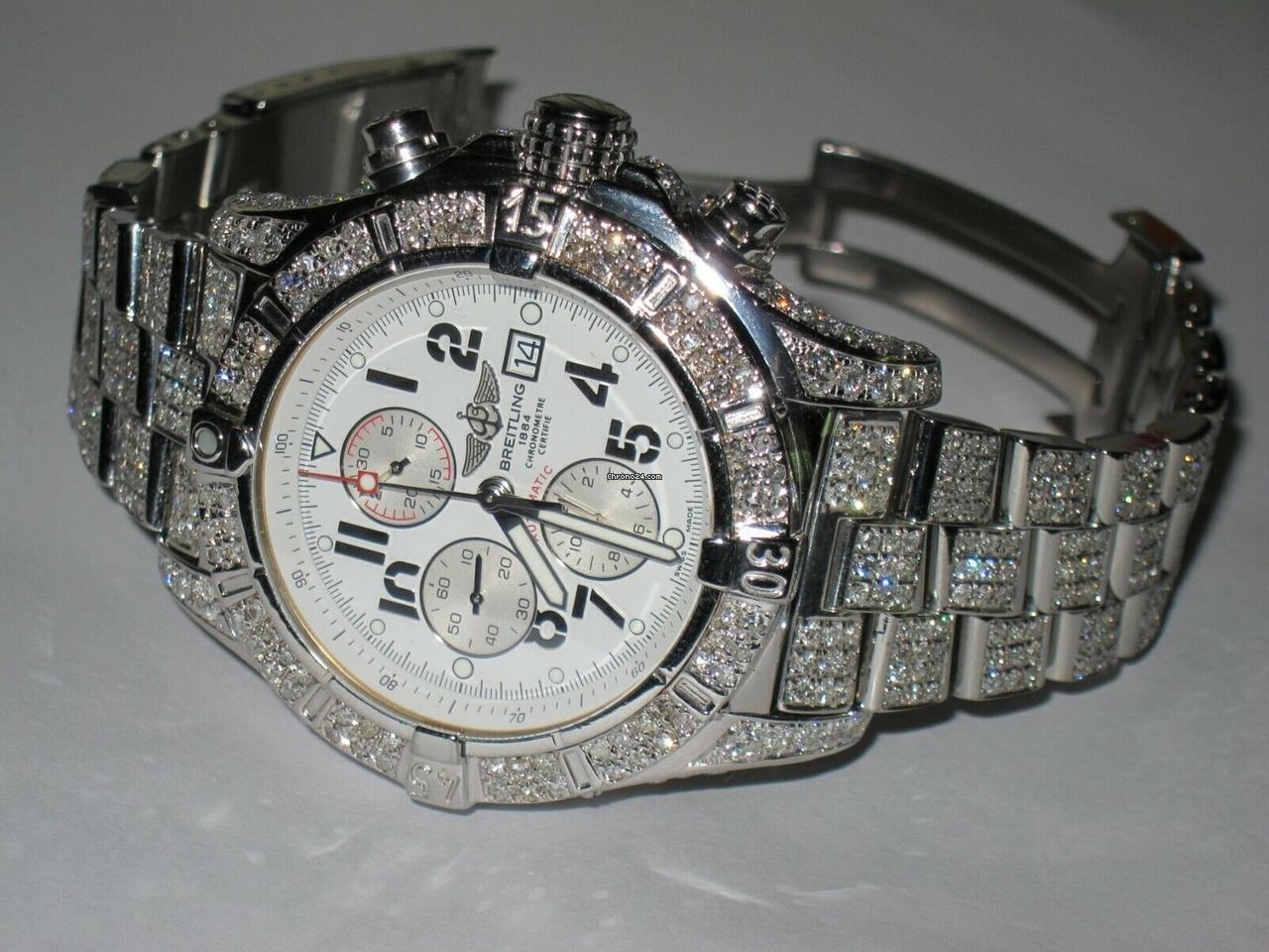 Breitling Super Avenger Automatic Unisex Watch With Steel Case and Strap Authentic Luxury Timepiece