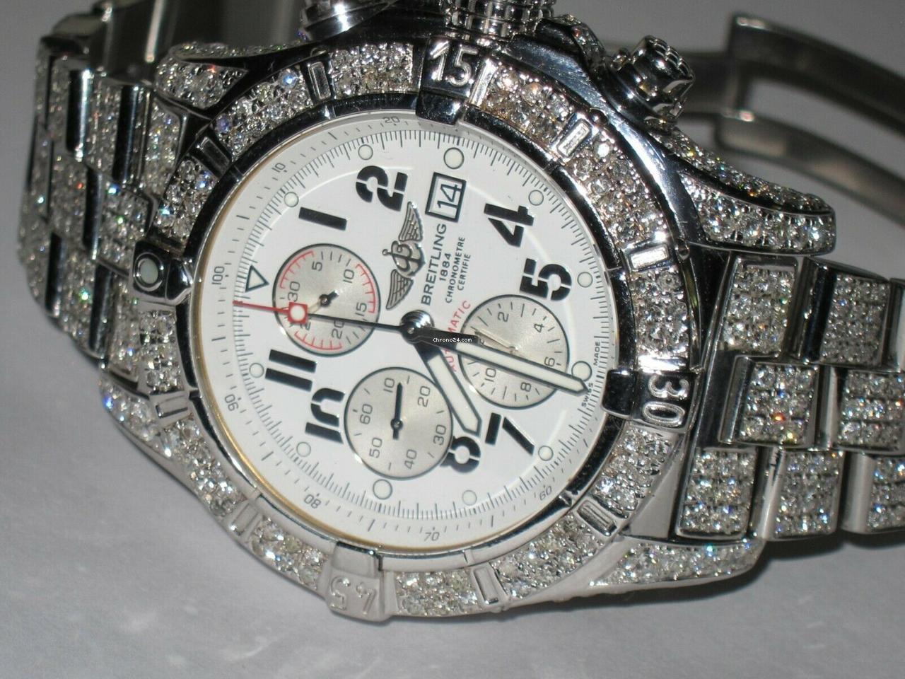 Breitling Super Avenger Automatic Unisex Watch With Steel Case and Strap Authentic Luxury Timepiece