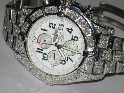 Breitling Super Avenger Automatic Unisex Watch With Steel Case and Strap Authentic Luxury Timepiece