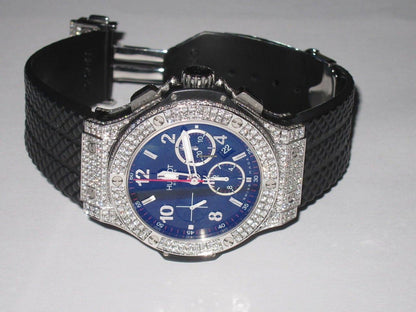 Hublot Big Bang Automatic Men's Watch Steel Case With Rubber Strap Authentic Luxury Timepiece