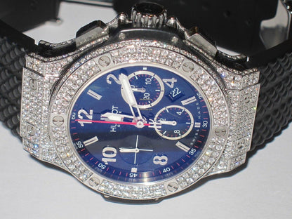Hublot Big Bang Automatic Men's Watch Steel Case With Rubber Strap Authentic Luxury Timepiece