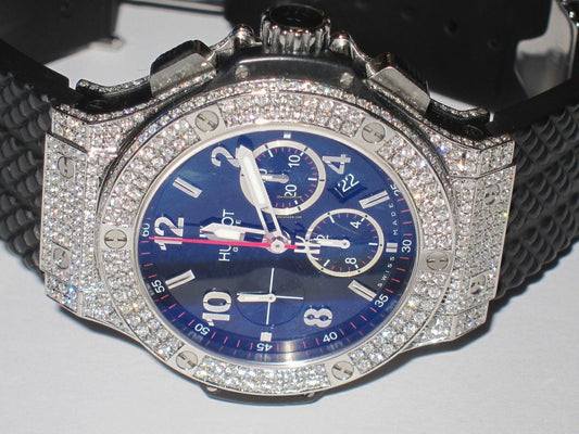 Hublot Big Bang Automatic Men's Watch Steel Case With Rubber Strap Authentic Luxury Timepiece