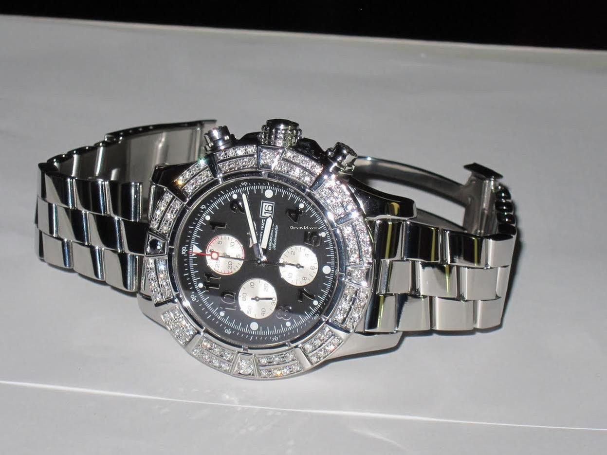 Breitling Super Avenger Automatic Unisex Watch With Steel Case and Strap Authentic Luxury Timepiece