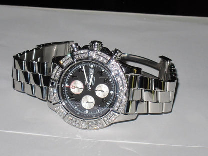 Breitling Super Avenger Automatic Unisex Watch With Steel Case and Strap Authentic Luxury Timepiece