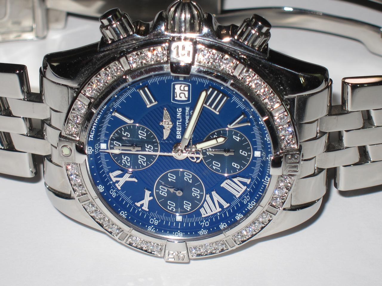 Breitling Chronomat Evolution Automatic Unisex Watch With Steel Case and Strap Authentic Luxury Timepiece