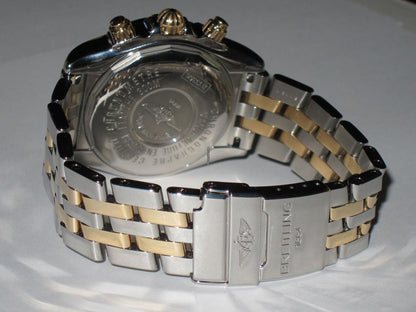 Breitling Chronomat Evolution Automatic Unisex Watch Gold/Steel Case With Gold/Steel Strap Authentic Luxury Timepiece