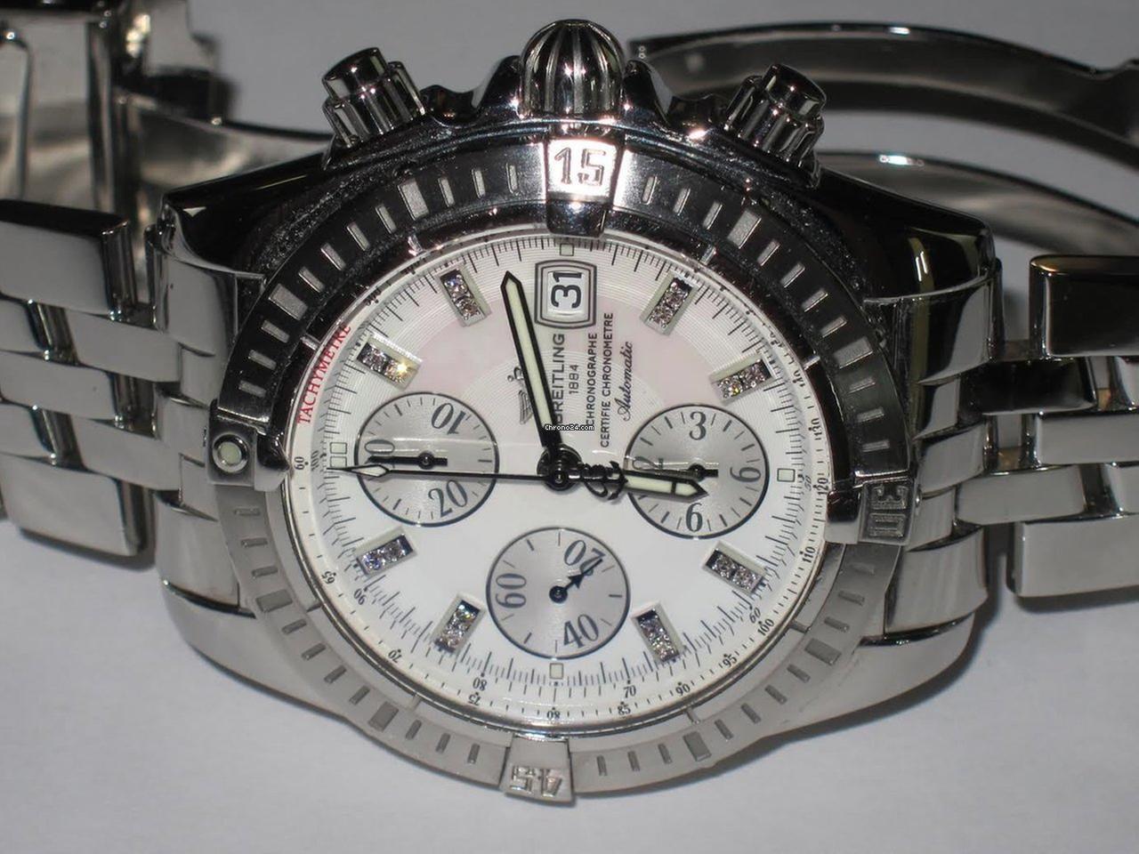 Breitling Chronomat Evolution Automatic Unisex Watch With Steel Case and Strap Authentic Luxury Timepiece