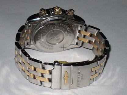 Breitling Chronomat Evolution Automatic Unisex Watch Gold/Steel Case With Gold/Steel Strap Authentic Luxury Timepiece