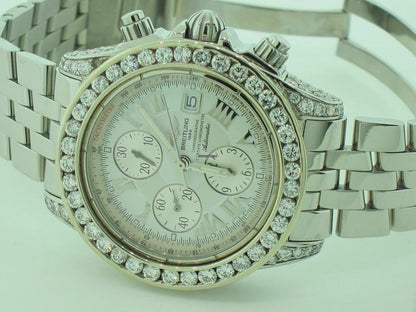 Breitling Chronomat Evolution Automatic Unisex Watch With Steel Case and Strap Authentic Luxury Timepiece