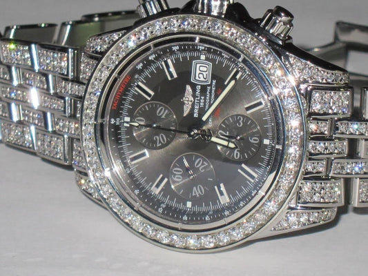 Breitling Chronomat Evolution Automatic Men's Watch With Steel Case and Strap Authentic Luxury Timepiece