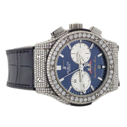 Hublot Classic Fusion Chronograph Automatic Men's Watch Titanium Case With Leather Strap Authentic Luxury Timepiece