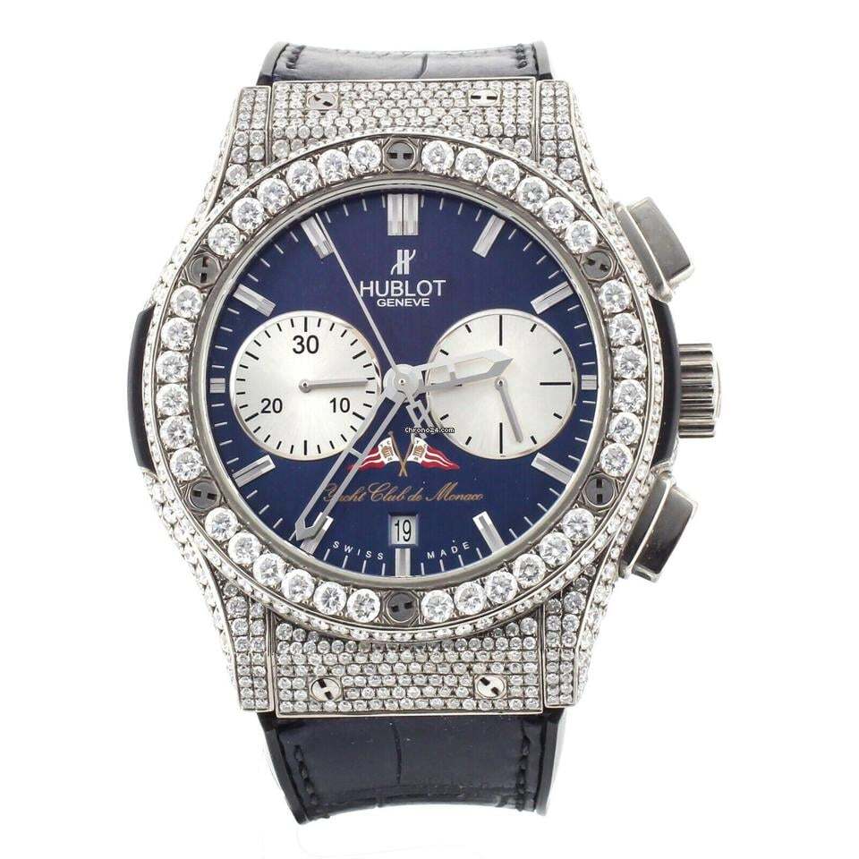 Hublot Classic Fusion Chronograph Automatic Men's Watch Titanium Case With Leather Strap Authentic Luxury Timepiece