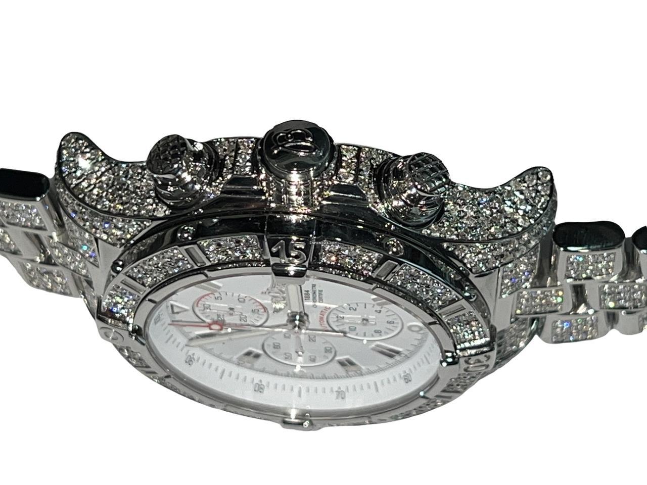 Breitling Super Avenger Automatic Unisex Watch With Steel Case and Strap Authentic Luxury Timepiece