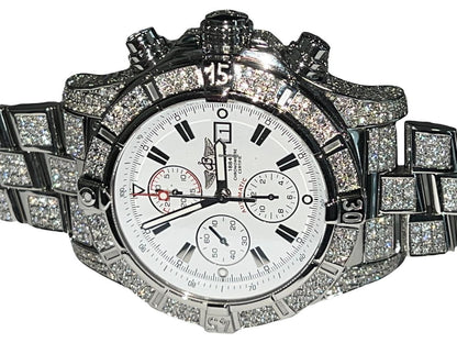 Breitling Super Avenger Automatic Unisex Watch With Steel Case and Strap Authentic Luxury Timepiece