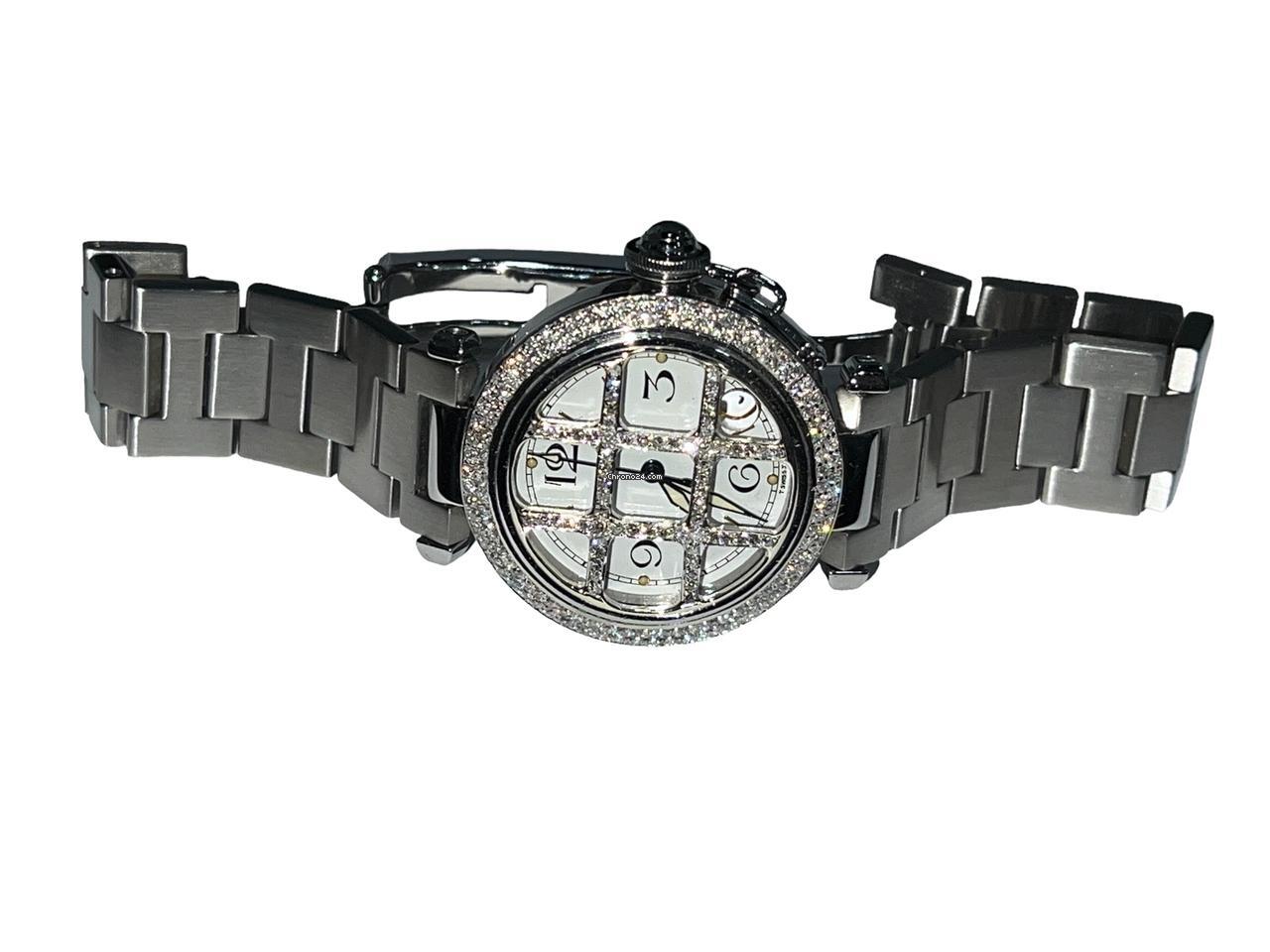 Cartier Pasha Automatic Women's Watch With Steel Case and Strap Authentic Luxury Timepiece