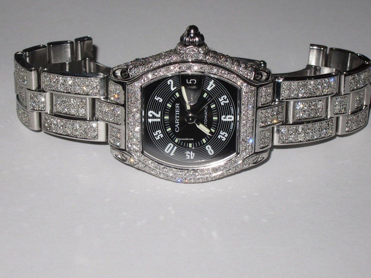 Cartier Roadster Automatic Men's Watch With Steel Case and Strap Authentic Luxury Timepiece