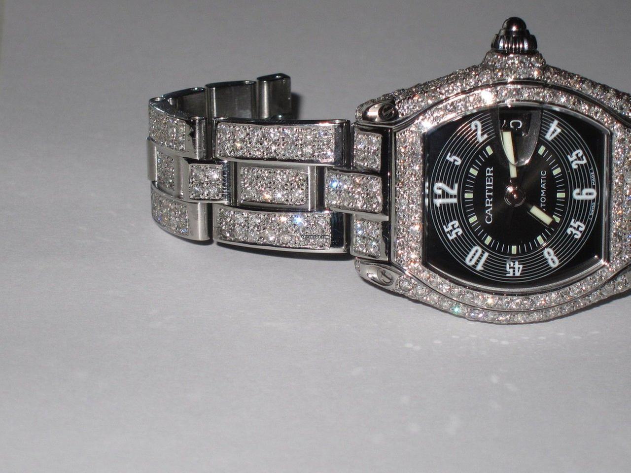 Cartier Roadster Automatic Men's Watch With Steel Case and Strap Authentic Luxury Timepiece