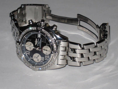 Breitling Chrono Cockpit Automatic Unisex Watch With Steel Case and Strap Authentic Luxury Timepiece