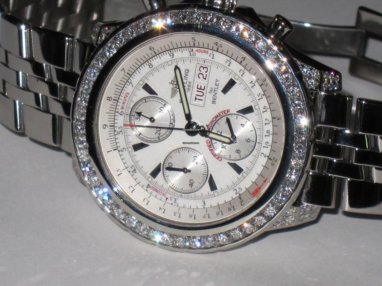 Breitling Bentley GT Automatic Unisex Watch With Steel Case and Strap Authentic Luxury Timepiece