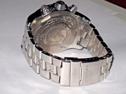 Breitling Super Avenger Automatic Unisex Watch With Steel Case and Strap Authentic Luxury Timepiece