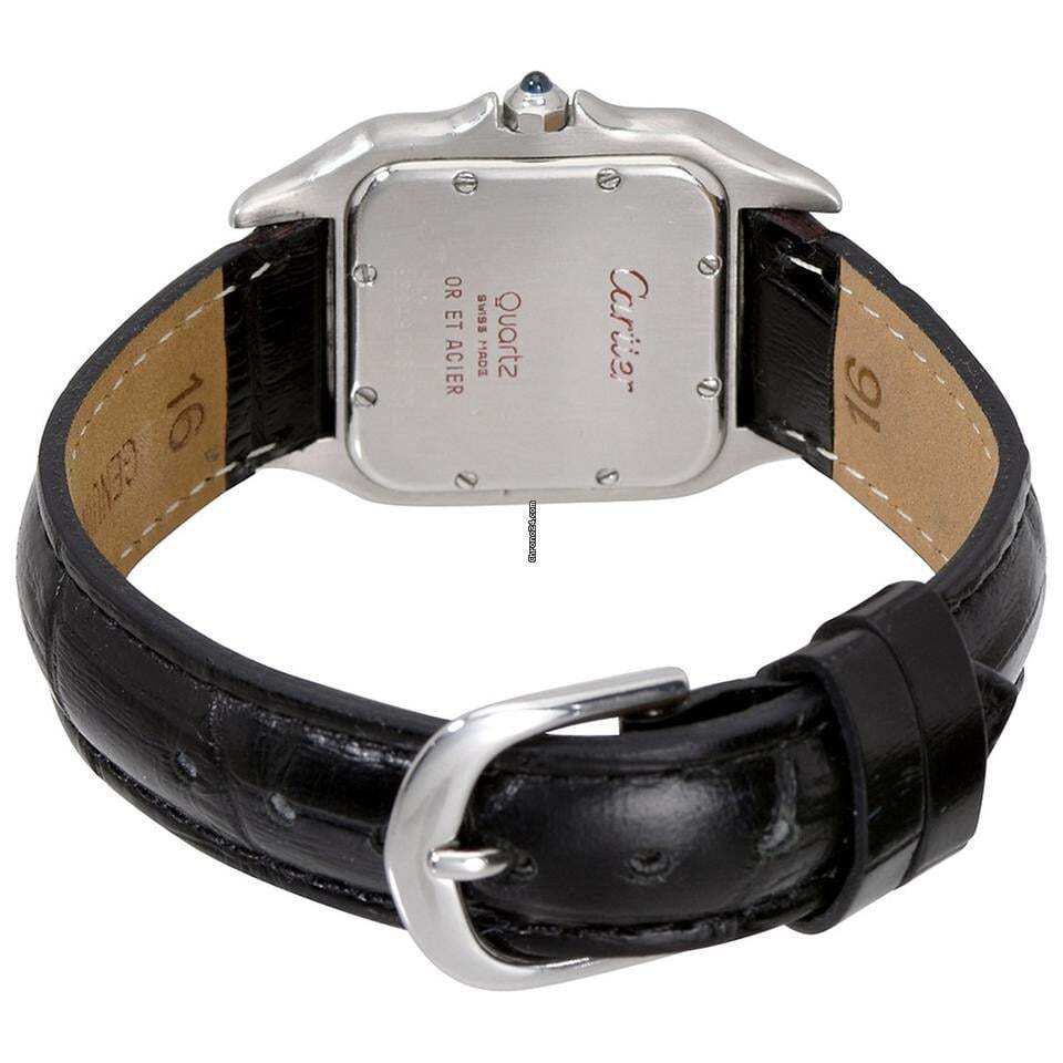 Cartier Panthère Quartz Women's Watch Steel Case With Leather Strap Authentic Luxury Timepiece