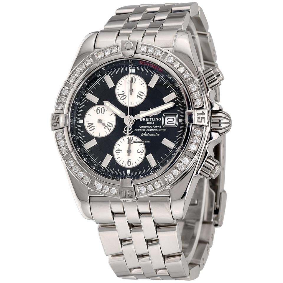 Breitling Chronomat Evolution Automatic Unisex Watch With Steel Case and Strap Authentic Luxury Timepiece