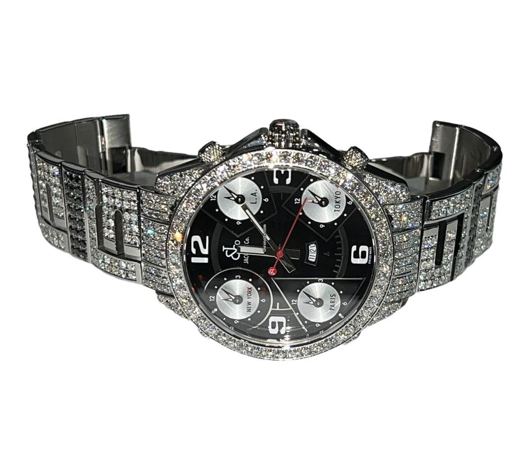 Jacob & Co. Quartz Men's Watch With Steel Case and Strap Authentic Luxury Timepiece