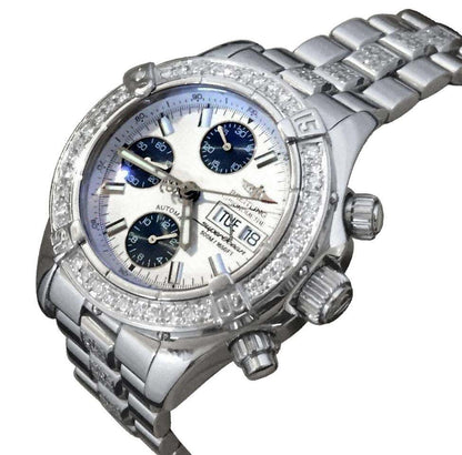 Breitling Superocean Chronograph II Automatic Unisex Watch With Steel Case and Strap Authentic Luxury Timepiece