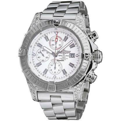 Breitling Super Avenger Automatic Unisex Watch With Steel Case and Strap Authentic Luxury Timepiece