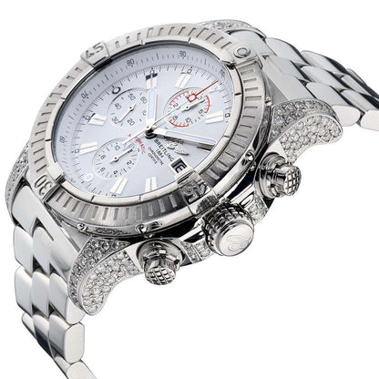 Breitling Super Avenger Automatic Unisex Watch With Steel Case and Strap Authentic Luxury Timepiece