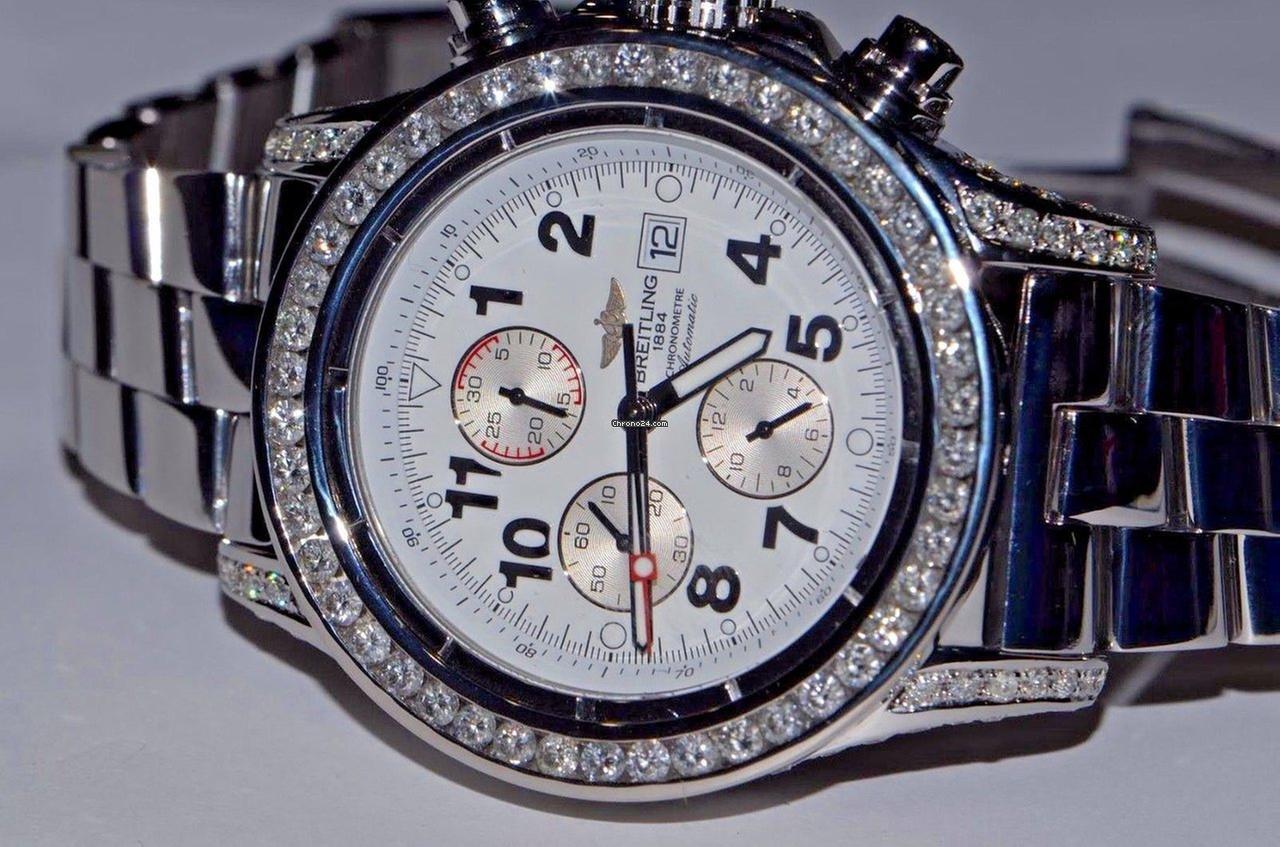 Breitling Super Avenger Automatic Unisex Watch With Steel Case and Strap Authentic Luxury Timepiece