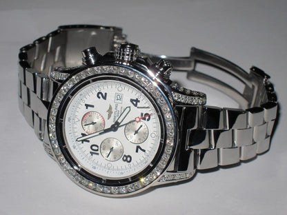 Breitling Super Avenger Automatic Unisex Watch With Steel Case and Strap Authentic Luxury Timepiece