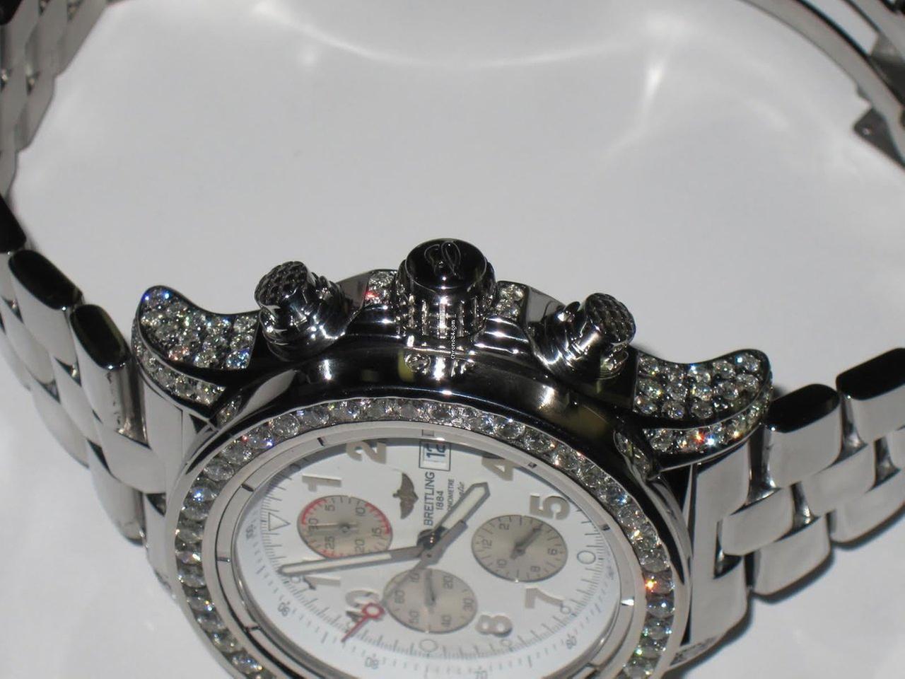 Breitling Super Avenger Automatic Unisex Watch With Steel Case and Strap Authentic Luxury Timepiece