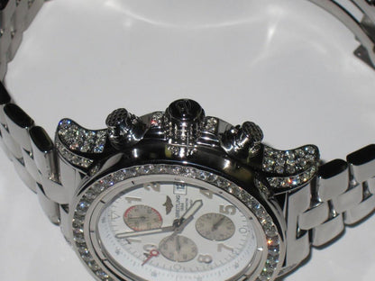 Breitling Super Avenger Automatic Unisex Watch With Steel Case and Strap Authentic Luxury Timepiece