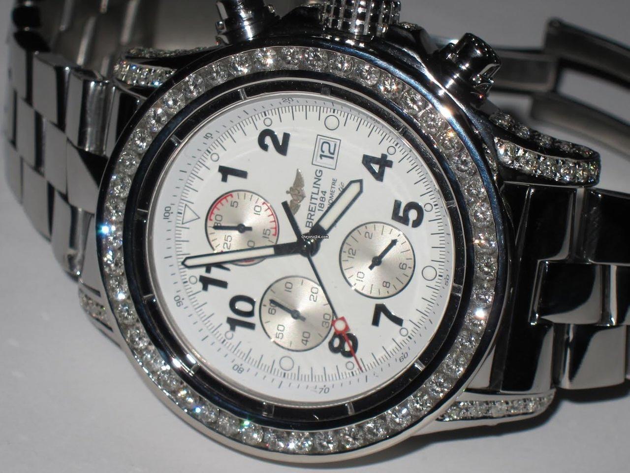 Breitling Super Avenger Automatic Unisex Watch With Steel Case and Strap Authentic Luxury Timepiece