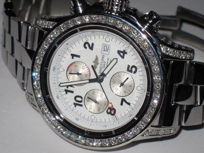 Breitling Super Avenger Automatic Unisex Watch With Steel Case and Strap Authentic Luxury Timepiece